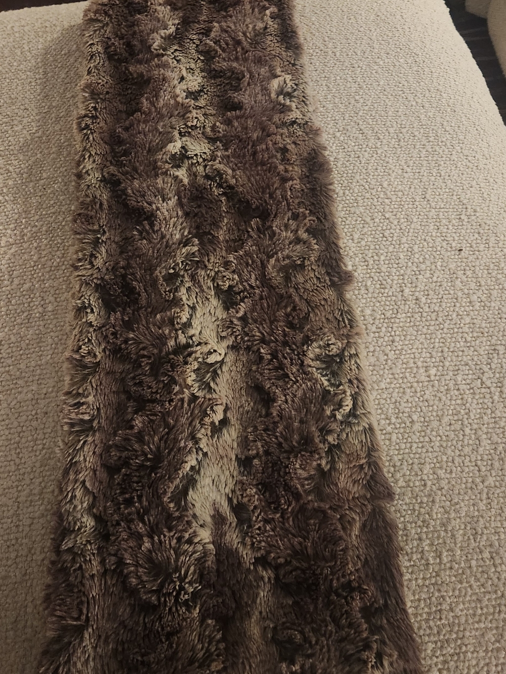 LOFT Brown Faux Fur Scarf Wrap